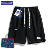 Nasa Shorts Men's Hong Kong Style Couple Casual Pants Women's Loose Sports