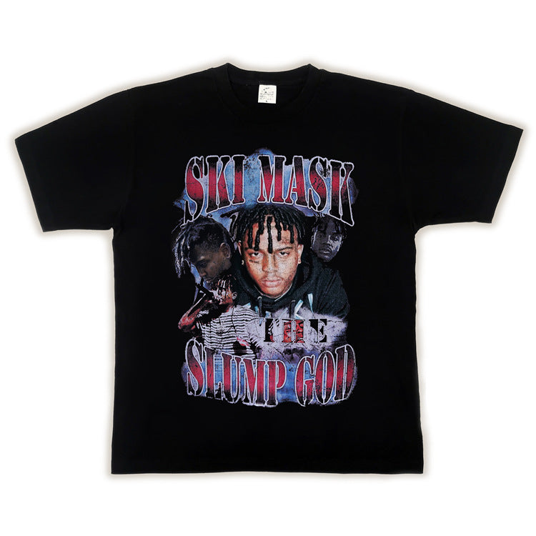 Hip Hop Rapper T Shirt Loose Short Sleeve Men and Women