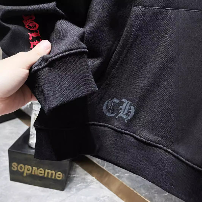 CHH Chrome Heart Hoodie Crowe High Street Trendy Pullover Hooded Sweater