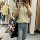 Chh Chrome Heart Leather Bag Embroidery Embroidery Bag Crossbody Tote Bag