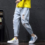 Unisex Jeans Ripped Jeans Men's Loose Harlan Pants Straight Casual Pants