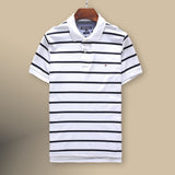 Tommy T Shirts Tommy Striped Summer Polo Shirt Cotton Short Sleeve T-shirt Casual