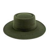 Walter White Fedora Flat Top Hat Fashion Knight Dome Woolen Hat Autumn and Winter Fur Felt Hat