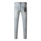 KSUBI Jeans Slim Fit Casual Stretch Ripped  Jeans