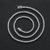 Zircon necklace copper micro-paved zircon single row tennis chain