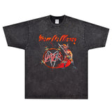 Rock Star T Shirt Slayer Show No Mercy T-shirt Rock Band American Loose Printed Short Sleeve
