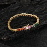Zircon necklace colorful
