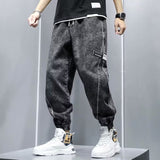 Unisex Jeans Versatile Trendy Loose Tie Jeans