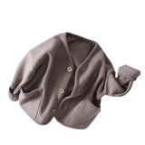 Boy Jacket Loose Western Style Long-Sleeved Cardigan Autumn Men's and Women's Cotton Casual Top Coat