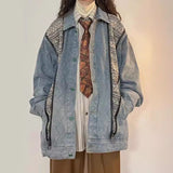 Unisex Baseball Jersey Vintage Denim Jacket