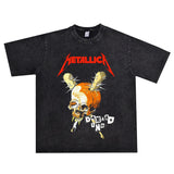 Rock Star T Shirt Washed Old T-shirt Loose Street