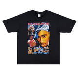 Rock Star T Shirt Printed T-shirt Short Sleeve round Neck Loose Cotton