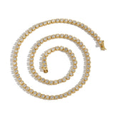 Zircon necklace bezel set tennis chain