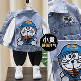 Boy Jacket Children's Vest Denim Vest Spring and Autumn Outer Wear Loose-Fitting Vest Children