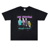 Rock Star T Shirt One Direction Band Printed T-shirt Short Sleeve Loose