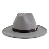 Walter White Fedora Solid Color Belt Woolen Hat Autumn and Winter Men and Women Fur Felt Hat