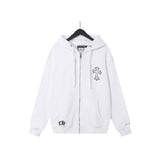 CHH Chrome Heart Hoodie Overlap Phantom Cross Zip Hooded Jacket