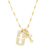 Chrome Heart Necklace Full Diamond Cross Necklace