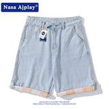 Nasa Shorts Denim Shorts Men's Summer Fashion Brand Loose
