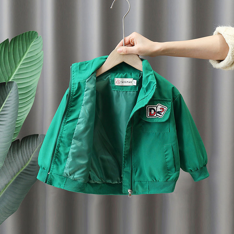 Boy Jacket Boy's Spring Coat Kids' Jacket Baby Western Style Baseball Top Trendy Handsome