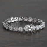 Zircon necklace copper inlaid zircon heart-shaped tennis bracelet