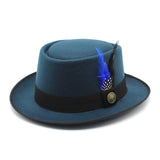 Walter White Hats Woolen Top Hat Dome Billycock Gentleman Fedora Hat