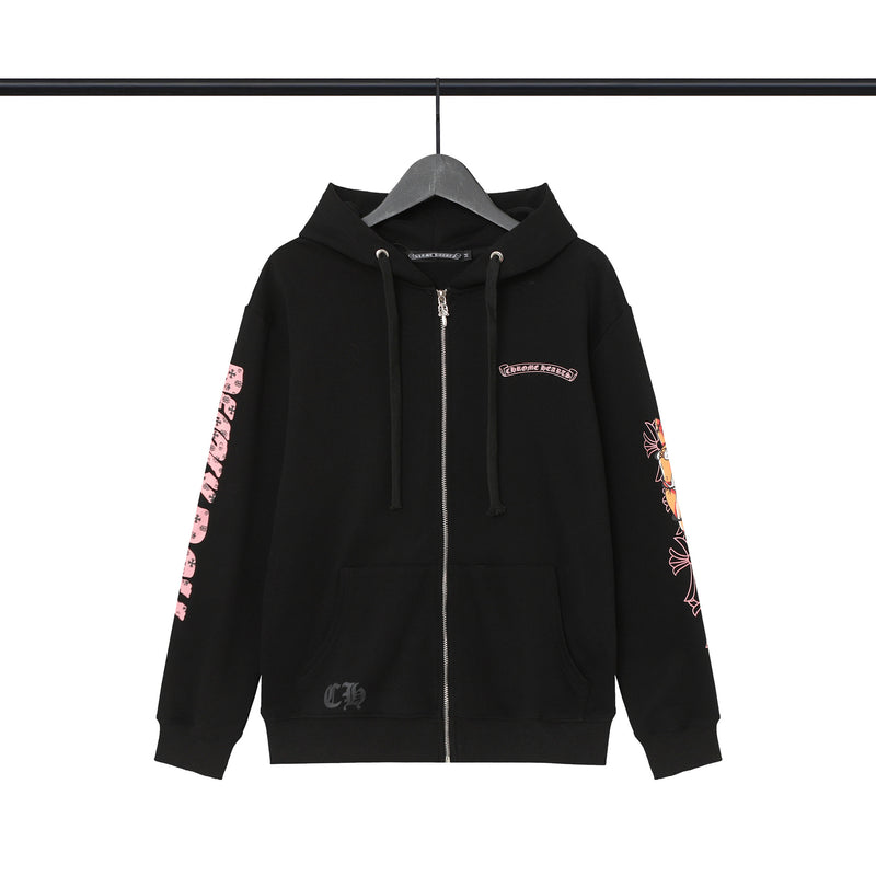 CHH Chrome Heart Hoodie Croix CH Autumn/Winter Miami Cross Zipper Hooded