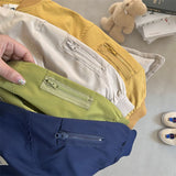 Boy Jacket Kids' Coat Spring and Autumn Color Embroidered Jacket Big Workwear with Pocket Baseball Uniform