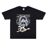 Rock Star T Shirt Printed T-shirt Short Sleeve Loose Cotton