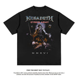 Rock Band T Shirt Short Sleeve Men's Washing Trend