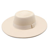 Walter White Hats Solid Color Wool Autumn and Winter Warm Outdoor Oval Ring Top Hat