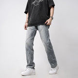 Unisex Jeans Straight Wash Old
