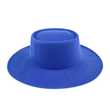 Walter White Fedora Flat Top Hat Fashion Knight Dome Woolen Hat Autumn and Winter Fur Felt Hat