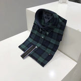 Tommy T Shirts Tommy Spring and Autumn Lattice Printed Fashion Long Sleeve