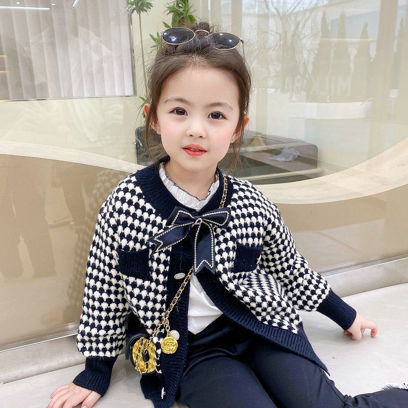 Girl Jacket Girls' Coat Sweater Tops Autumn and Winter
