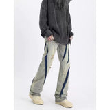 Unisex Jeans Zipper Jeans Vintage Summer Ripped Pants