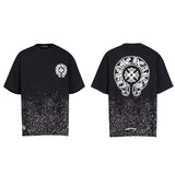 CHH Chrome Heart T Shirts T-shirt sprayed loose cotton short sleeves