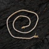 Zircon necklace copper micro-paved zircon single row chain