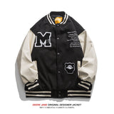 Men Baseball Jacket Spring Baseball Jacket Retro Loose Vintage Casual Jacket