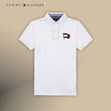 Tommy T Shirts Tommy Striped Summer Polo Shirt Cotton Short Sleeve T-shirt Casual