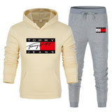 Tommy T Hoodie Casual Sports Suit Sweatpants