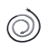 Zircon necklace black and white zircon tennis chain