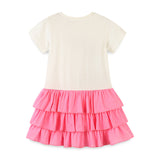 Girl Dress Short Sleeve Children Shirt Knitted Dress