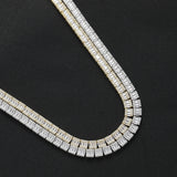 Zircon necklace ladder cubic zirconia tennis chain