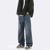 Unisex Jeans Vintage Washed Jeans Loose Straight Oversize Wide Leg Pants