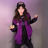 Unisex Baseball Jersey gradual change embroidered print jacket