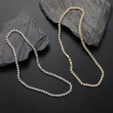 Zircon necklace round