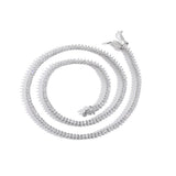Zircon necklace three prongs zircon single row tennis chain