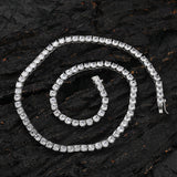 Zircon necklace cubic zirconia copper tennis chain