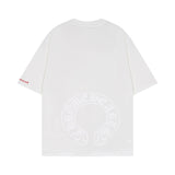 CHH Chrome Heart T Shirts Chrome Hearts Sanskrit Horseshoe Pattern Short Sleeve T-Shirt